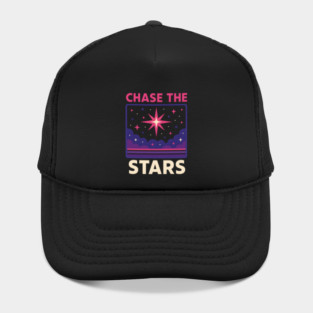 Chase the Stars – Retro Cosmic Motivation Artwork Hat