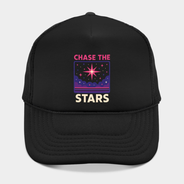 Chase the Stars – Retro Cosmic Motivation Artwork by MakerMind8.2