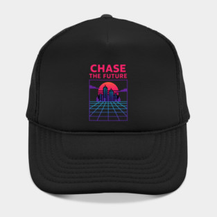 “Chase the Future – Retrowave Neon City Artwork Hat