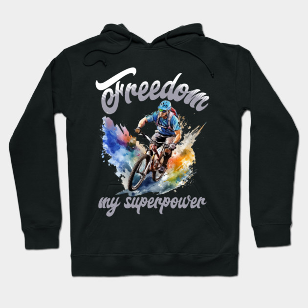 Freedom Bike Rider T-Shirt – Cycling Superpower Tee Hoodie by Kathy Hawke
