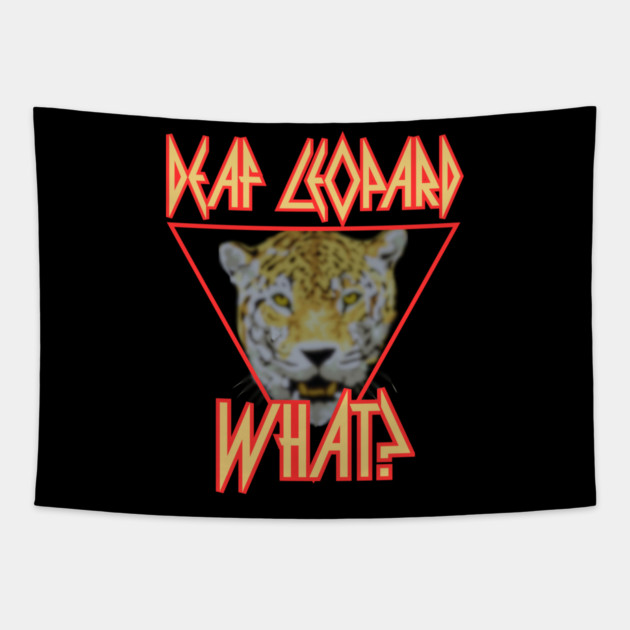 deaf leopard Tapestry by Low Life Shirts