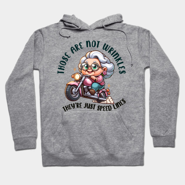 Those are not wrinkles, they're just speed lines Hoodie by Kathy Hawke