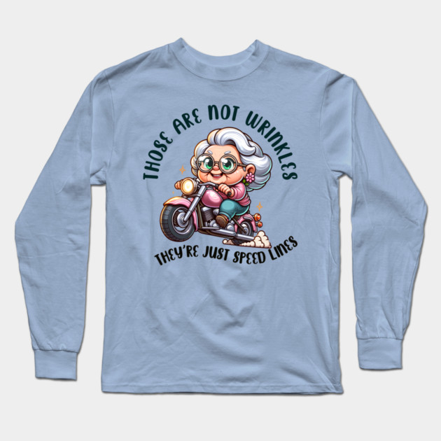 Those are not wrinkles, they're just speed lines Long Sleeve T-Shirt by Kathy Hawke