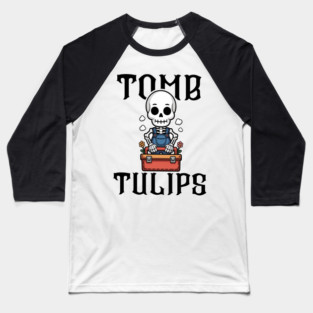 Skeleton Gardener – Cute Cartoon Halloween Gardening Tools Theme Baseball T-Shirt