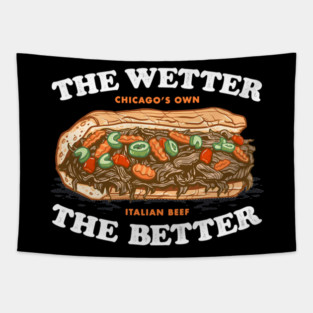 the wetter the better, italian beef Tapestry
