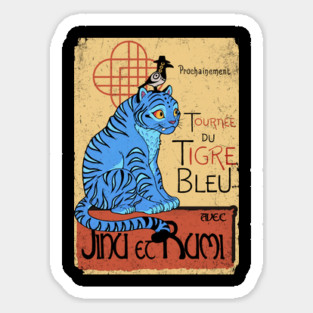Tournee du Tigre Bleu - Derpy tiger Sticker