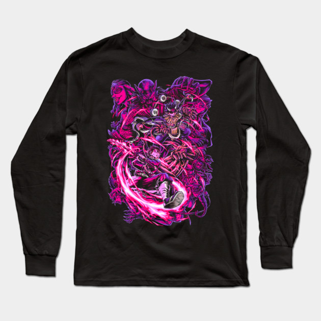 Demon Slayer - Tanjiro vs Upper Moon 4 Long Sleeve T-Shirt by Otaku Vibes