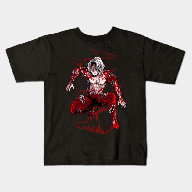 Demon Slayer Muzan Kibutsuji Form Rise Kids T-Shirt by Otaku Vibes