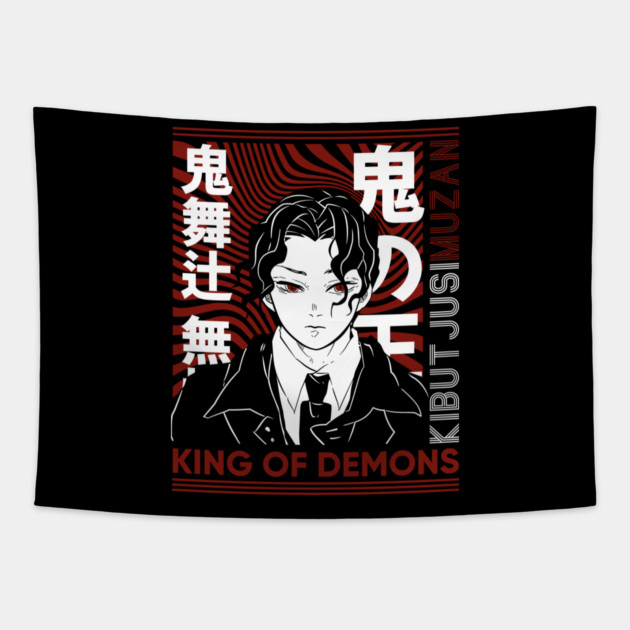 Muzan King of Demons - Demon Slayer Tapestry by Otaku Vibes