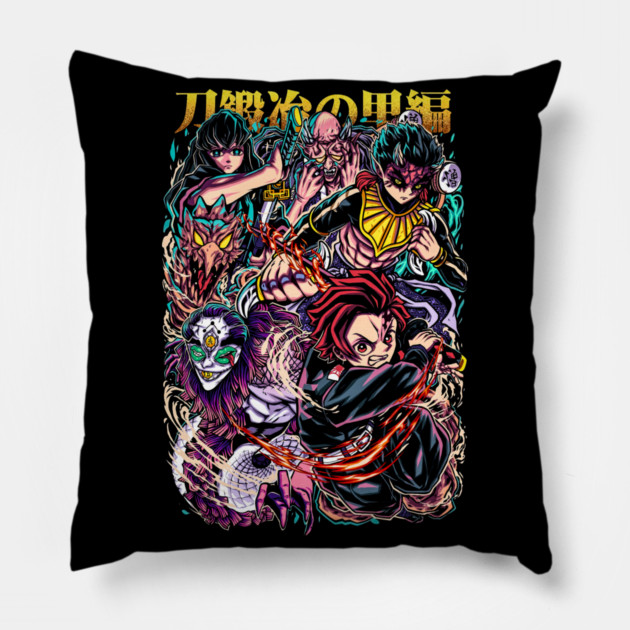 Demon Slayer Swordsmith Arc Clash Pillow by Otaku Vibes