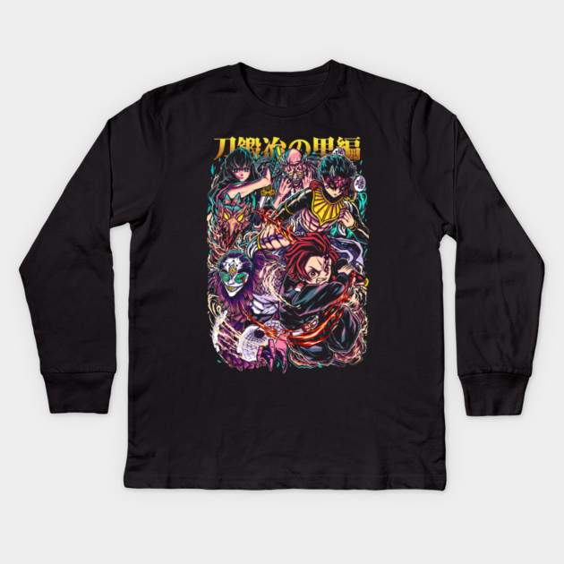 Demon Slayer Swordsmith Arc Clash Kids Long Sleeve T-Shirt by Otaku Vibes