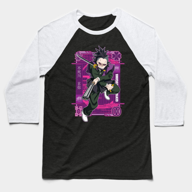 Genya Shinazugawa | Kimetsu no Yaiba Baseball T-Shirt by Otaku Vibes