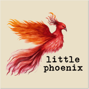 Little Phoenix Watercolor Posters and Art