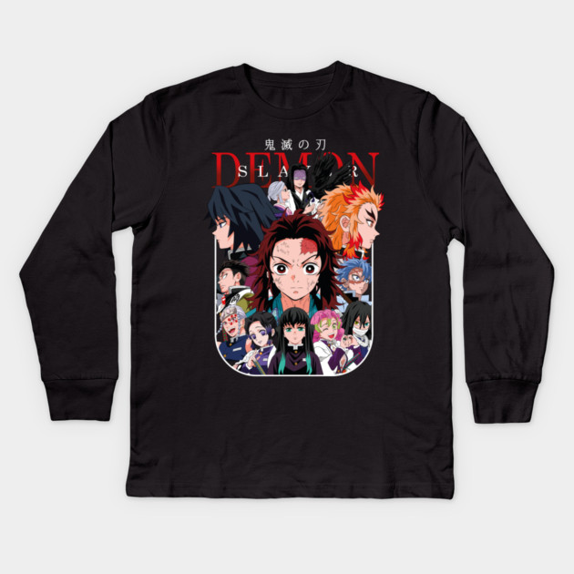 Tanjiro and the Hashira - Demon Slayer Kids Long Sleeve T-Shirt by Otaku Vibes