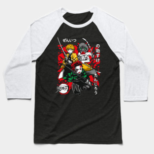 Demon Slayer Tanjiro, Zenitsu and Inosuke Art Baseball T-Shirt