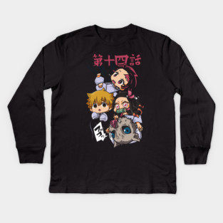 Demon Slayer - Chibi Squad Kids Long Sleeve T-Shirt