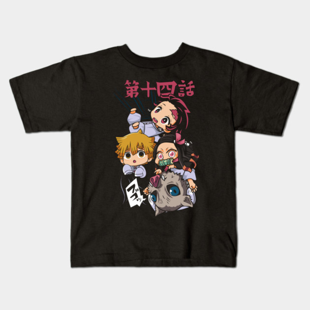 Demon Slayer - Chibi Squad Kids T-Shirt by Otaku Vibes
