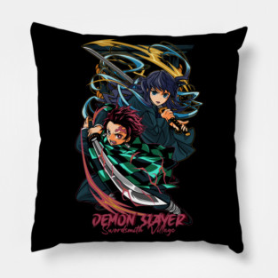 Tanjiro and Tokito Swordsmith Village - Demon Slayer Pillow
