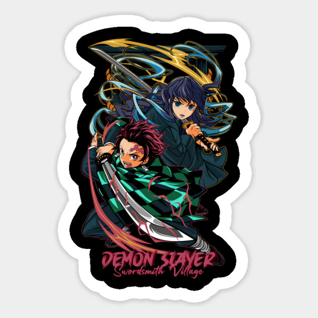 Tanjiro and Tokito Swordsmith Village - Demon Slayer Magnet by Otaku Vibes