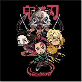 Chibi Demon Slayer Characters Posters and Art