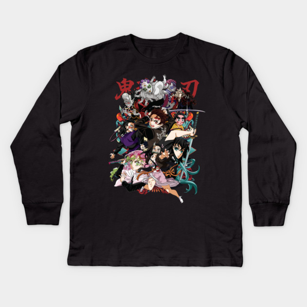 Demon Slayer Rise of the Slayers Kids Long Sleeve T-Shirt by Otaku Vibes