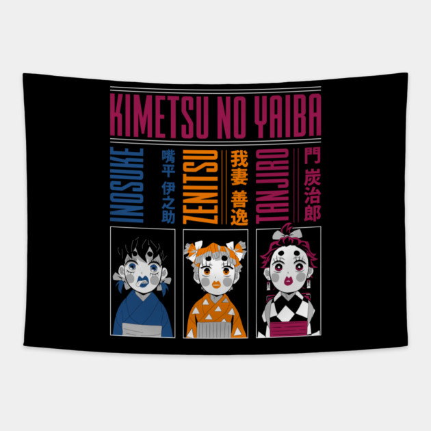 Demon Slayer Geishas Trio Tapestry by Otaku Vibes