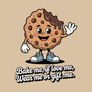 Cookie Cartoon – Bake Me If Love Me Classic Gift Design – Sweet Style You Can Wear – Retro Cartoon – cookie gift idea | unique cookie gift | Bake It & Wear It or gift it. T-Shirt