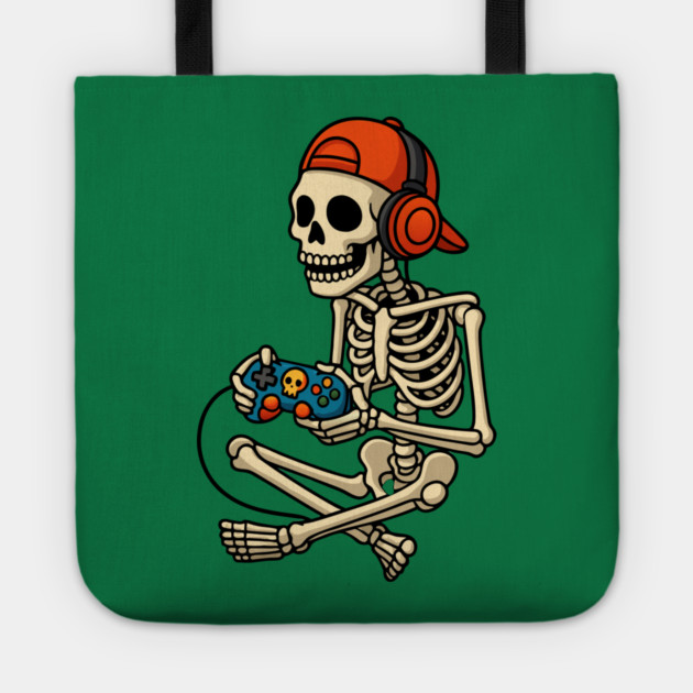 Skeleton Gamer Halloween Tote by The WYLD Tribe