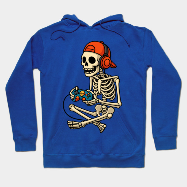 Skeleton Gamer Halloween Hoodie by The WYLD Tribe