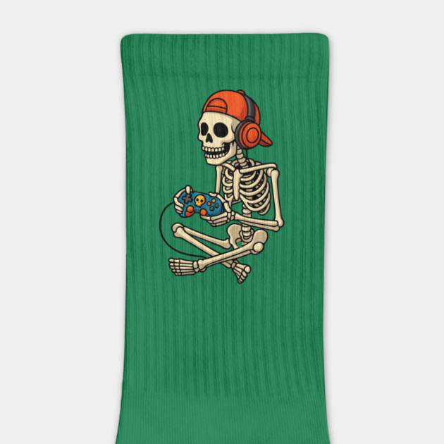 Skeleton Gamer Halloween by The WYLD Tribe