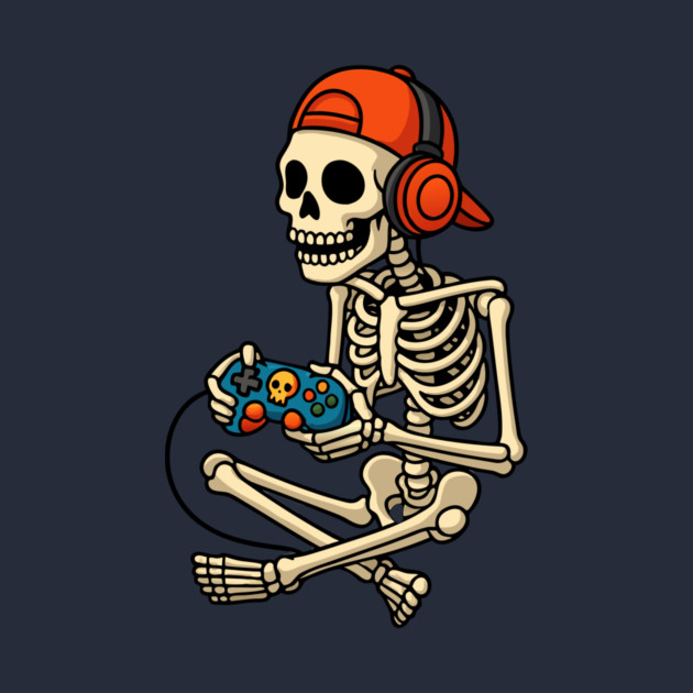 Skeleton Gamer Halloween by The WYLD Tribe