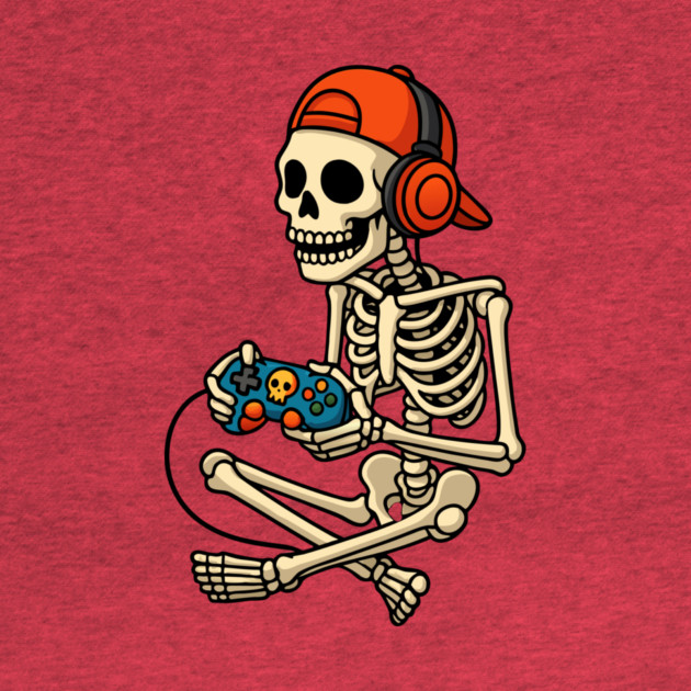 Skeleton Gamer Halloween by The WYLD Tribe
