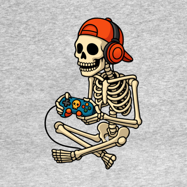 Skeleton Gamer Halloween by The WYLD Tribe