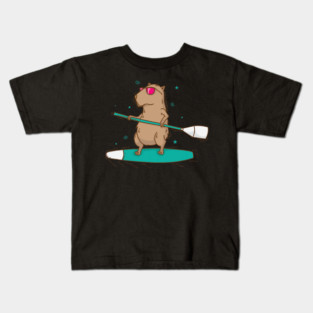 Guinea Pig Caviidae Guinea Pig surfing Rodent Kids T-Shirt