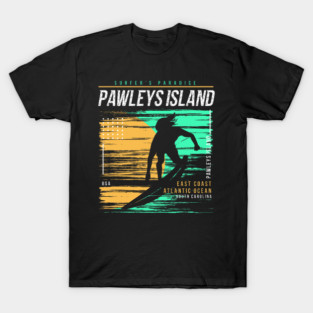 Retro Surfing Pawleys Island South Carolina Surfers Paradise (2) T-Shirt