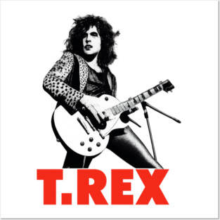 T.Rex Rock Band Marc Bolan Music Trex Posters and Art