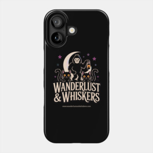 Halloween Wanderlust and Whiskers Phone Case