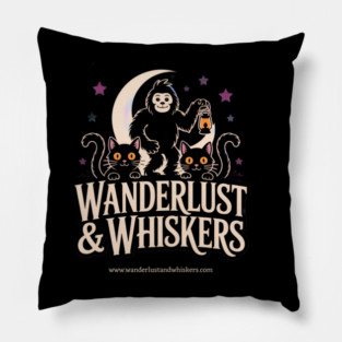 Halloween Wanderlust and Whiskers Pillow