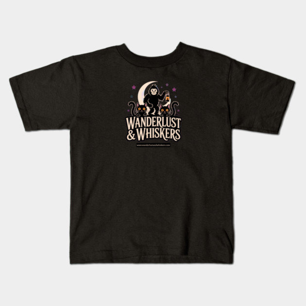 Halloween Wanderlust and Whiskers Kids T-Shirt by Pete the Cat Guy