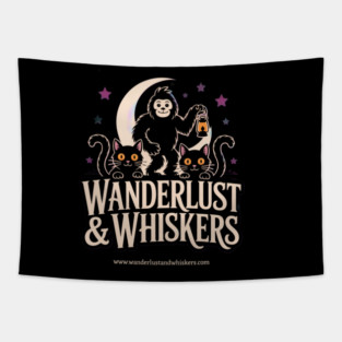 Halloween Wanderlust and Whiskers Tapestry