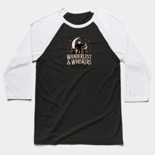 Halloween Wanderlust and Whiskers Baseball T-Shirt