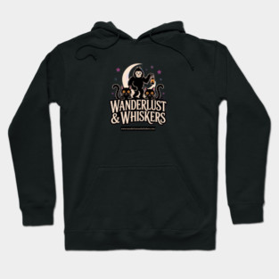 Halloween Wanderlust and Whiskers Hoodie