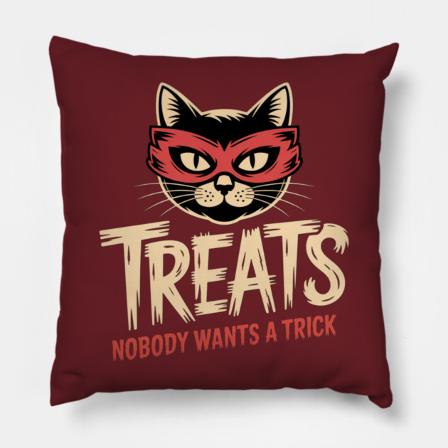 Halloween Treats Pillow by Pete the Cat Guy
