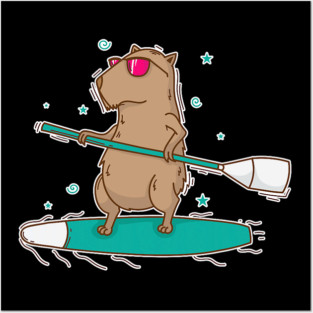 Guinea Pig Surfing Caviidae Guinea Pig Posters and Art