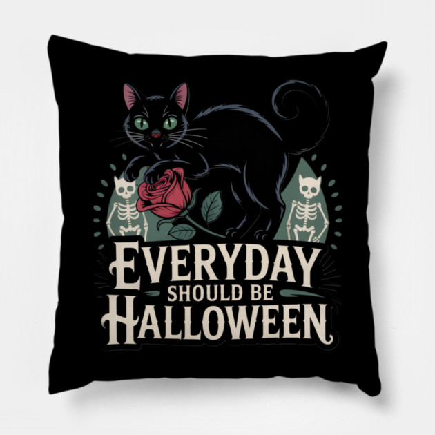 Everyday Should Be Halloween Pillow by Pete the Cat Guy