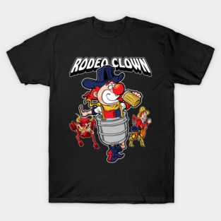 Rodeo Clown in a Beer Barrel T-Shirt
