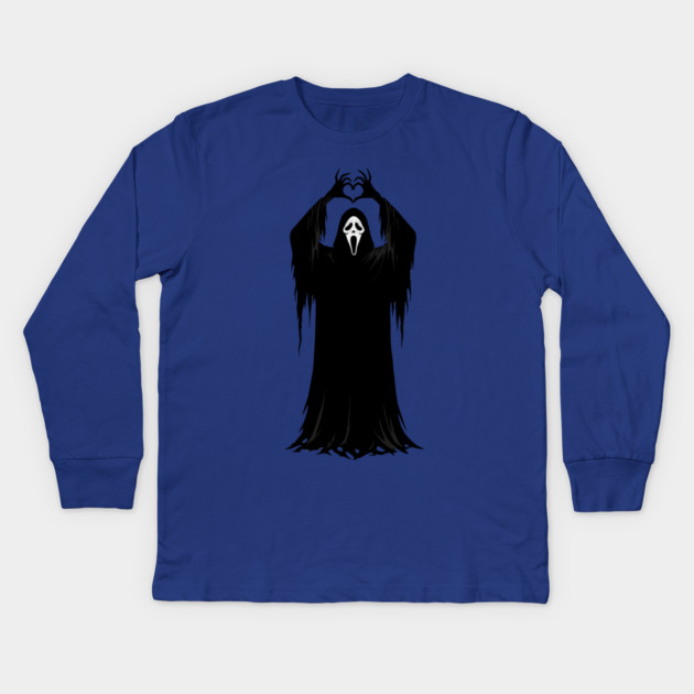 Halloween Heart Hands Scary Ghost Kids Long Sleeve T-Shirt by The WYLD Tribe