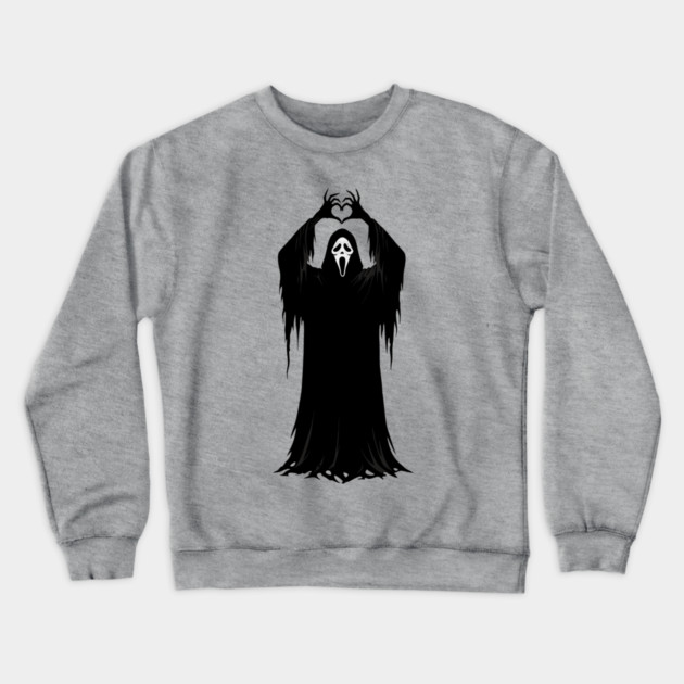 Halloween Heart Hands Scary Ghost Crewneck Sweatshirt by The WYLD Tribe