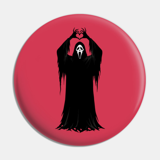 Halloween Heart Hands Scary Ghost Pin by The WYLD Tribe