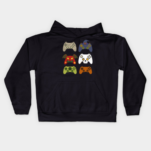 Gaming Controllers Halloween Kids Hoodie by The WYLD Tribe